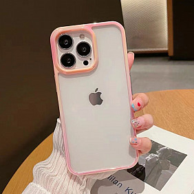 White Pearl / Pink Pearl Transparent Cases For iPhone 15 Pro Max