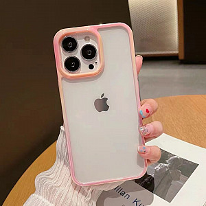 Pink Pearl Transparent Shockproof Case For iPhone 14 Pro Max