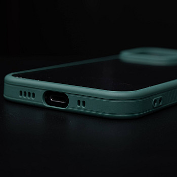 Camera Protection Shockproof Transparent Green Bumper case For iPhone 12 Pro Max