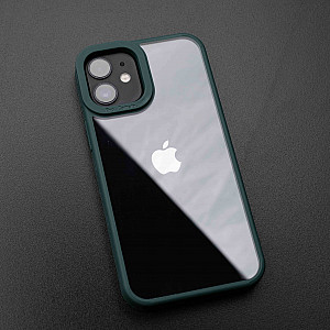 Camera Protection Shockproof Transparent Green Bumper case For iPhone