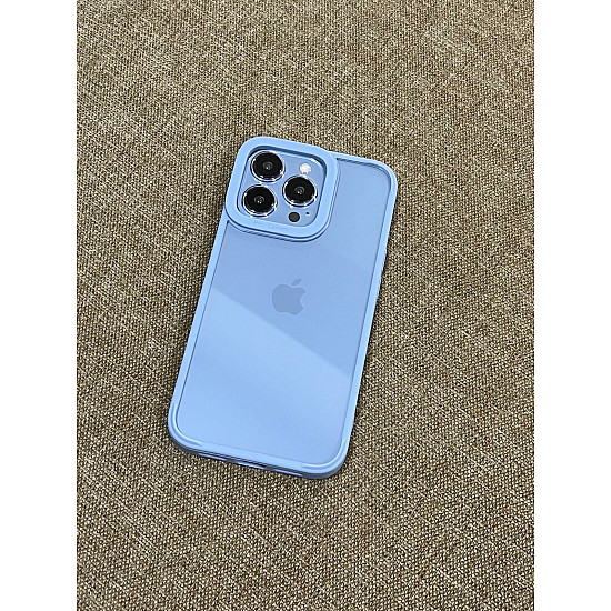 Camera Protection Shockproof Transparent Sierra Blue Bumper case For iPhone 13 pro 