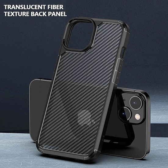 Carbon Fibre Texture Case for iPhone 12 / 12 Pro Black - Ultimate Protection in Stylish Black