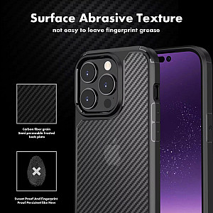 Carbon Fibre Texture Case for iPhone 16 Black - Ultimate Protection in Stylish Black