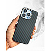 Carbon Fibre Texture Case For iPhone 15 Pro - Blue