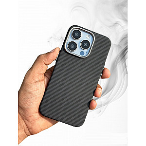 Carbon Fibre Texture Case For iPhone 15 Pro - Black