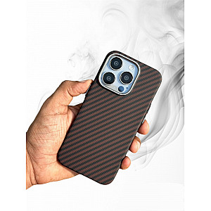 Carbon Fibre Texture Case For iPhone 15 Plus - Red