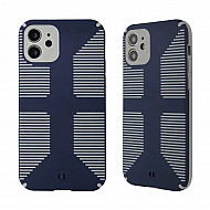 Dual Color Camera Protection Shockproof Stripe Case For iPhone : Blue