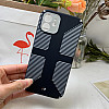 Dual Color Camera Protection Shockproof Stripe Case For iPhone : Black