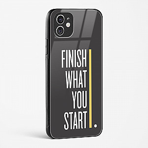 Finish Quote Glass Case for iPhone 11