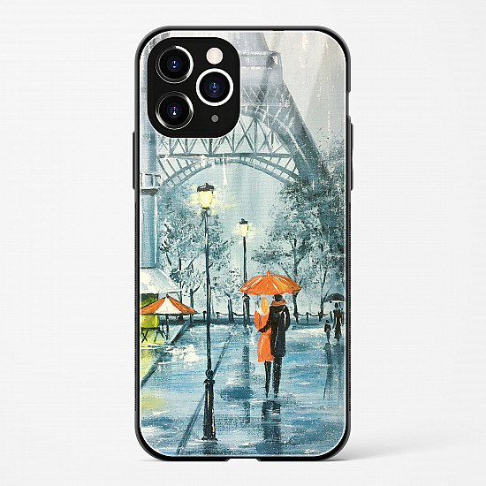 Romantic Couple Walking In Rain Glass Case Phone Cover For iPhone 11 Pro