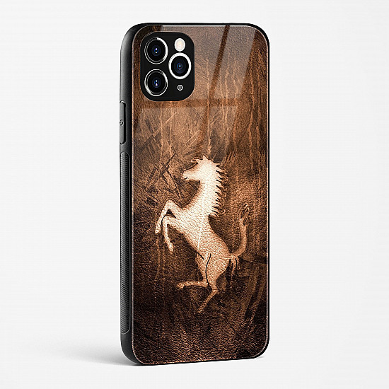 Ferrari Design Gold Glass Case for iPhone 11 Pro