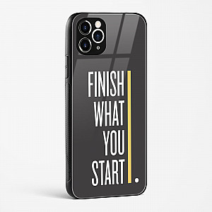 Finish Quote Glass Case for iPhone 11 Pro