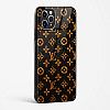LV Black Gold Glass Case for iPhone 11 Pro Max