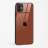Brown Glass Case for iPhone 12