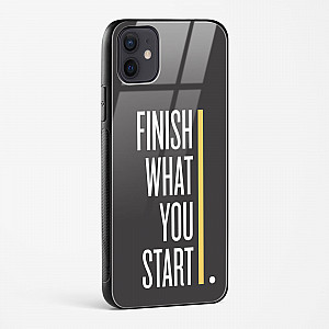 Finish Quote Glass Case for iPhone 12