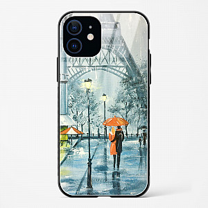Romantic Couple Walking In Rain Glass Case Phone Cover For iPhone 12 Mini