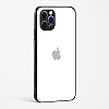 Pure White Glossy Glass Case for iPhone 12 Pro