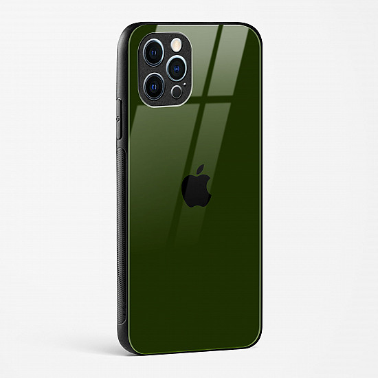 Dark Green Glass Case for iPhone 12 Pro