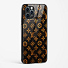 LV Black Gold Glass Case for iPhone 12 Pro