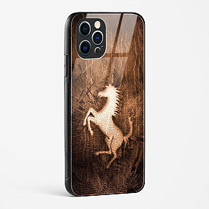 Ferrari Design Gold Glass Case for iPhone 12 Pro