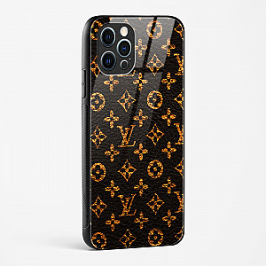 LV Black Gold Glass Case for iPhone 12 Pro Max