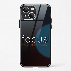 Focus Quote Glass Case for iPhone 13