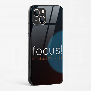 Focus Quote Glass Case for iPhone 13