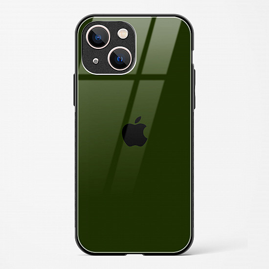 Dark Green Glass Case for iPhone 13 Mini