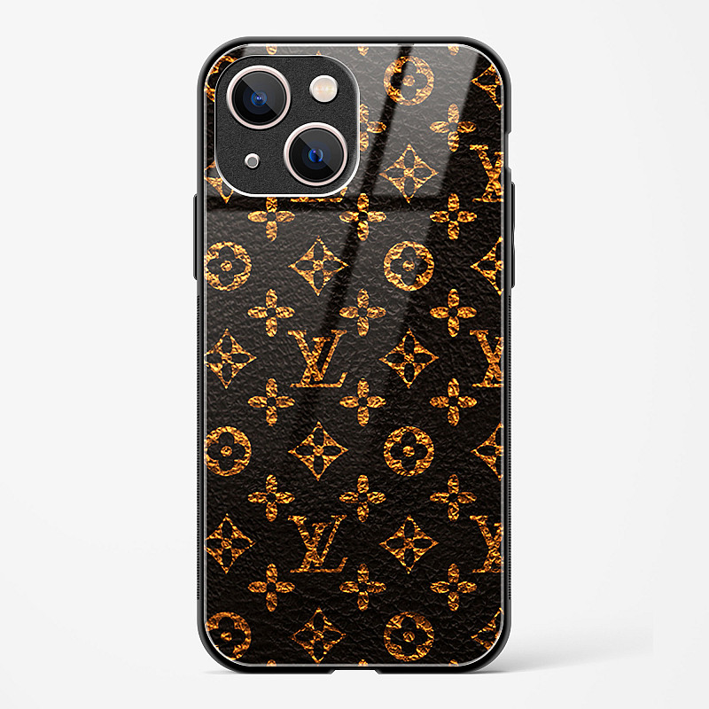 Buy LV Black Gold Glass Case for iPhone 13 Mini