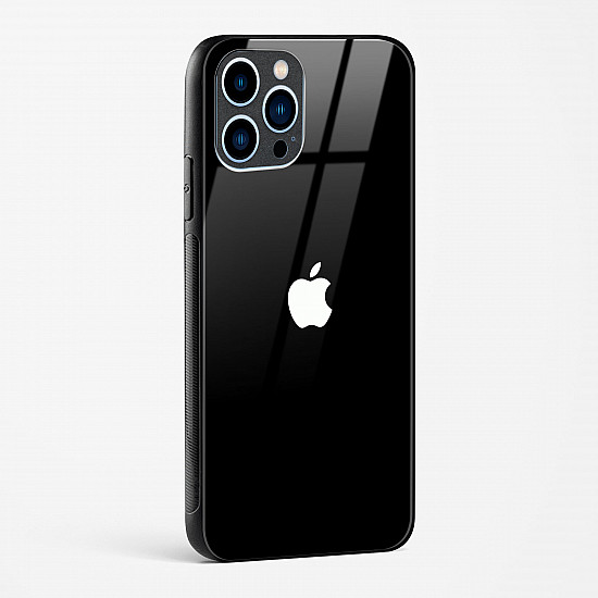 Rich Black Glossy Glass Case for iPhone 13 Pro