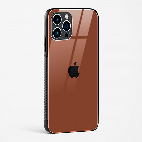 Brown Glass Case for iPhone 13 Pro