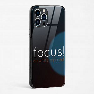 Focus Quote Glass Case for iPhone 13 Pro Max