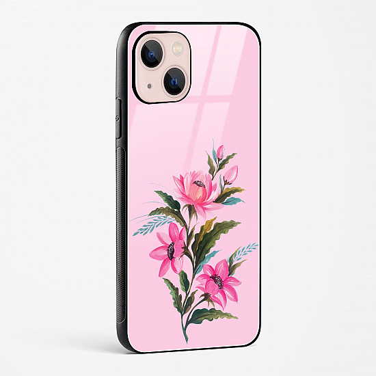Flower Design Abstract 4 Glass Case Phone Cover For iPhone 14