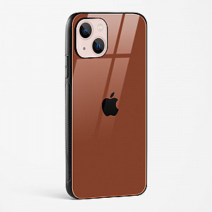 Brown Glass Case for iPhone 15