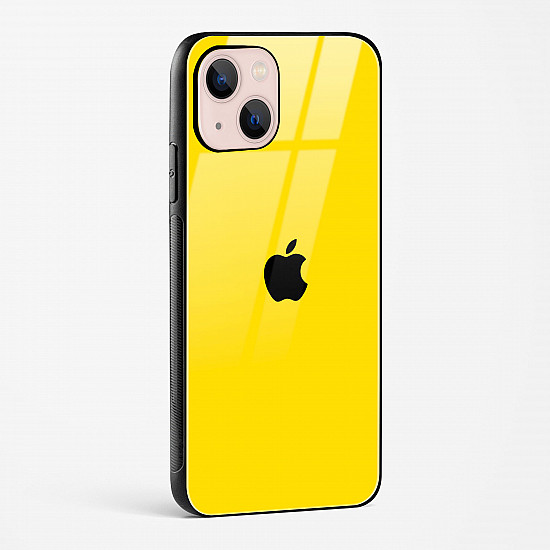 Yellow Glass Case for iPhone 14