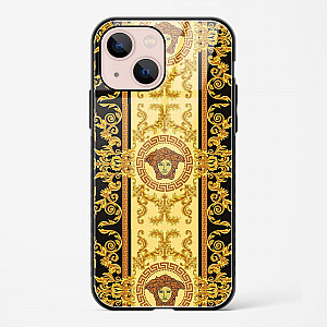 Versace Design Glass Case for iPhone 15
