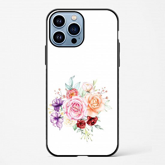 Flower Design Abstract 1 Glass Case Phone Cover For iPhone 14 Plus