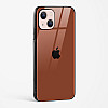 Brown Glass Case for iPhone 15 Plus