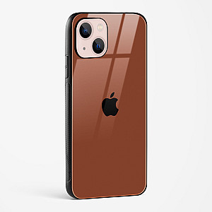 Brown Glass Case for iPhone 14 Plus