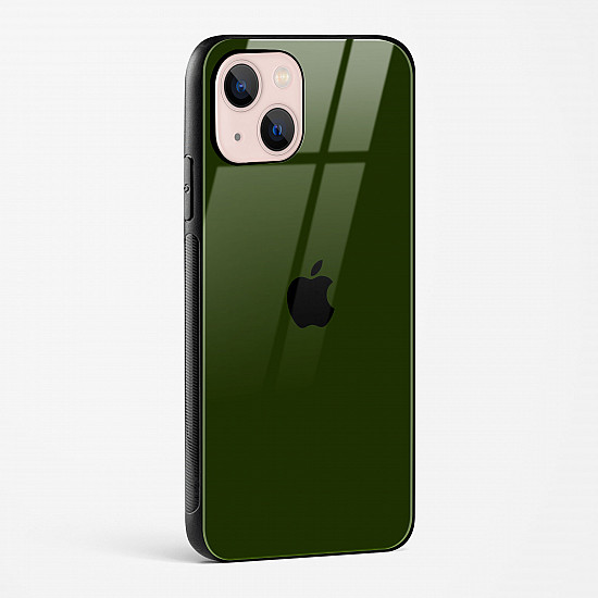 Dark Green Glass Case for iPhone 14 Plus