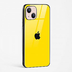 Yellow Glass Case for iPhone 15 Plus