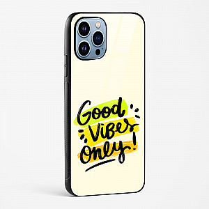 Good Vibes Only Glass Case Phone Cover For iPhone 15 Pro