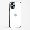 Pure White Glossy Glass Case for iPhone 15 Pro