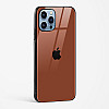 Brown Glass Case for iPhone 15 Pro