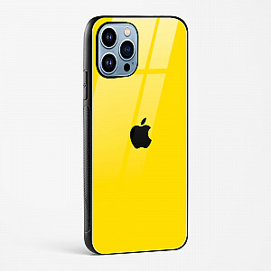 Yellow Glass Case for iPhone 15 Pro