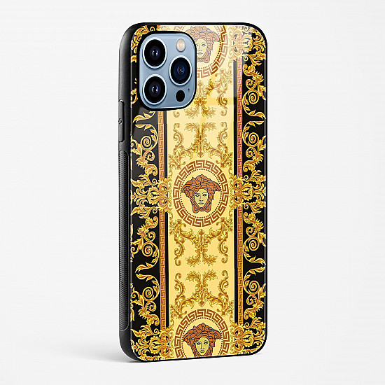 Versace Design Glass Case for iPhone 14 Pro