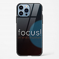 Focus Quote Glass Case for iPhone 15 Pro