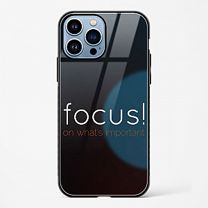 Focus Quote Glass Case for iPhone 15 Pro