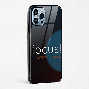Focus Quote Glass Case for iPhone 14 Pro