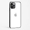 Pure White Glossy Glass Case for iPhone 15 Pro Max